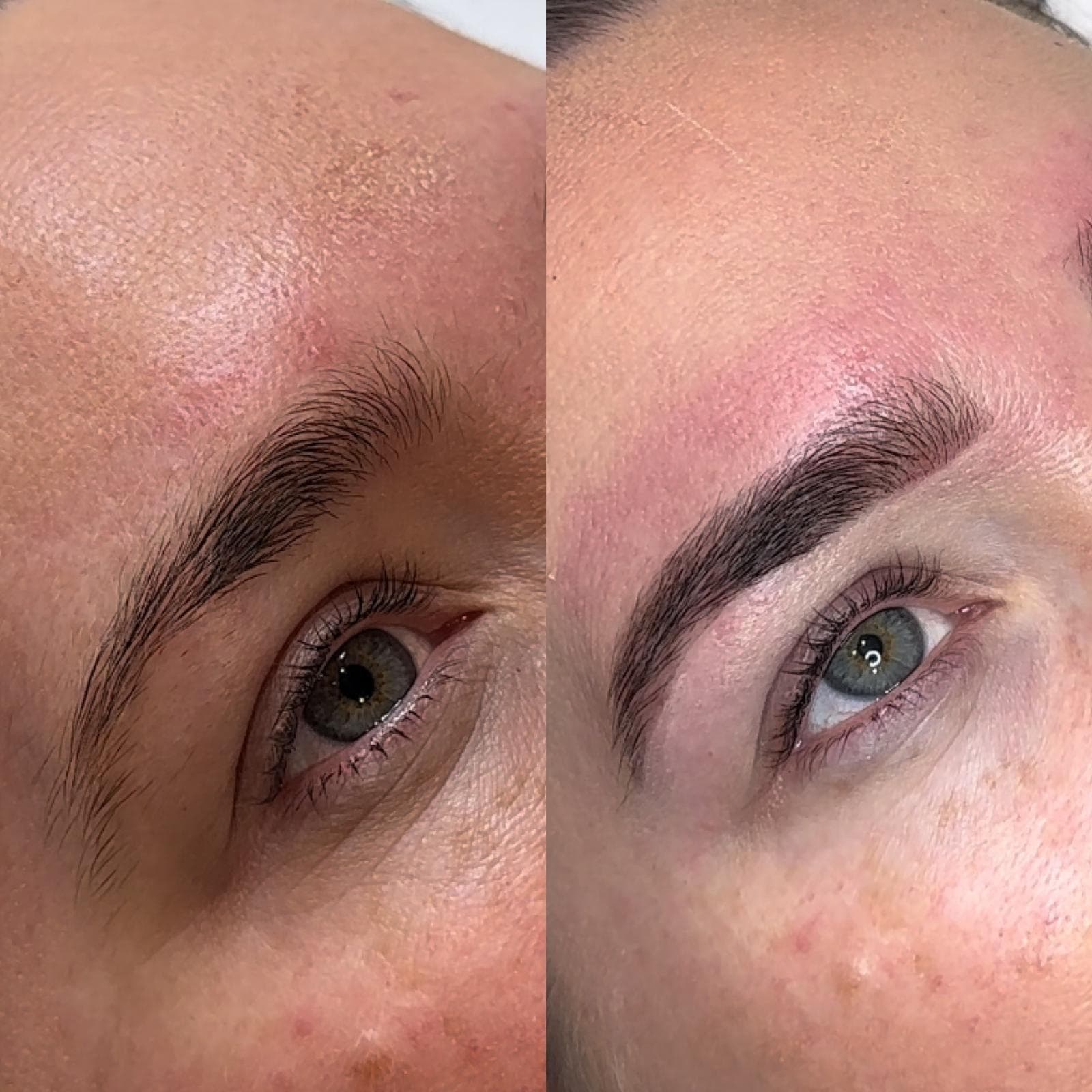 Shaped and shaded brows with a clean arch
